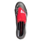 adidas Mens Predator Fold Over Tongue Firm Ground Football Boots – Grey/Red - Image 5