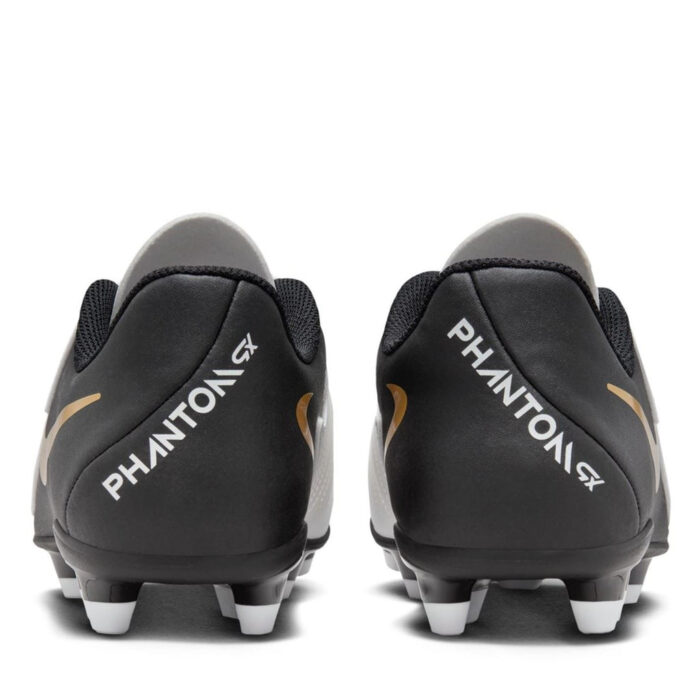 Nike Phantom Gx Ii Junior Firm Ground Football Boots – White/Blk/Gold – view 5