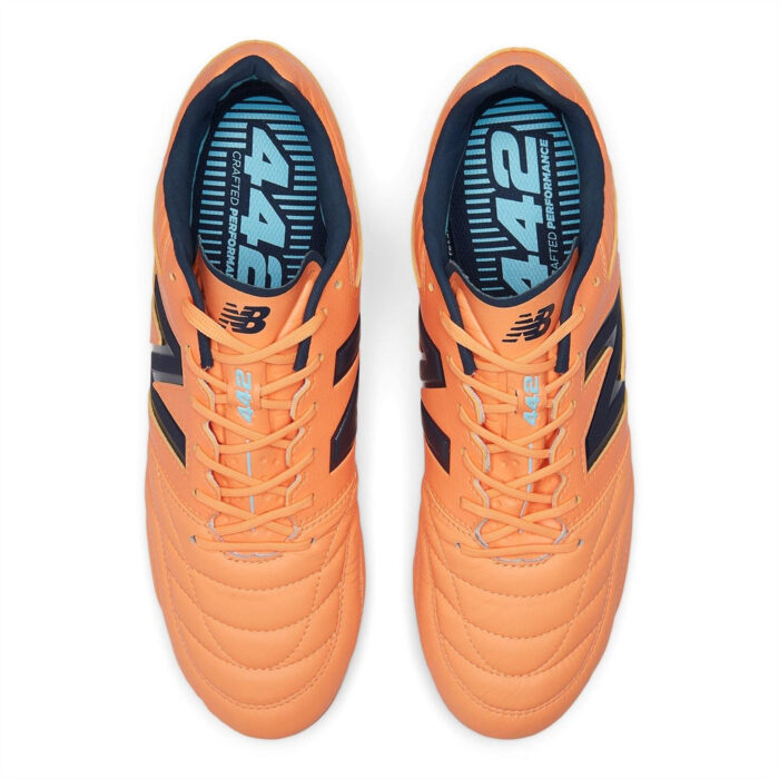 New Balance 442 V2 Firm Ground Football Boots – Orange/Navy – view 4