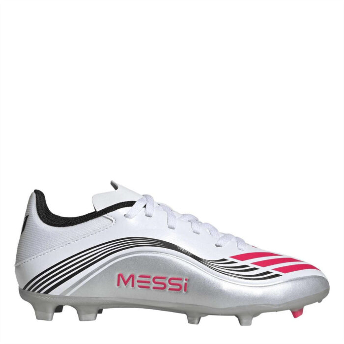 adidas F50 Junior Firm Ground Football Boots – White/Red – view 7