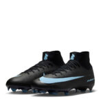 Nike Zoom Mercurial Superfly 10 Firm Ground Football Boots – Black/Blue – view 4