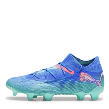 Puma Womens Future 7 Firm Ground Football Boots – Blue/Wht/Green – view 2