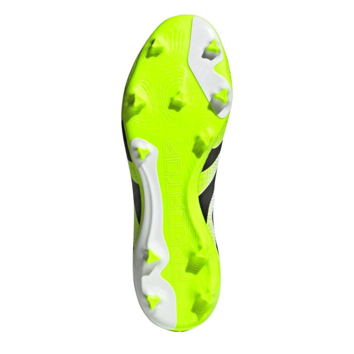 adidas Predator Firm Ground Football Boots – White/Blk/Lemon – view 6