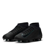 Nike Mercurial Superfly 10 Junior Firm Ground Football Boots – Black/Green – view 4