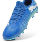 Puma Future 7 Junior Firm Ground Football Boots – Blue/Wht/Green - Image 6