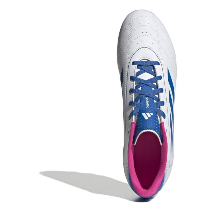 adidas Goletto Firm Ground Football Boots – White/Blue/Pink – view 5