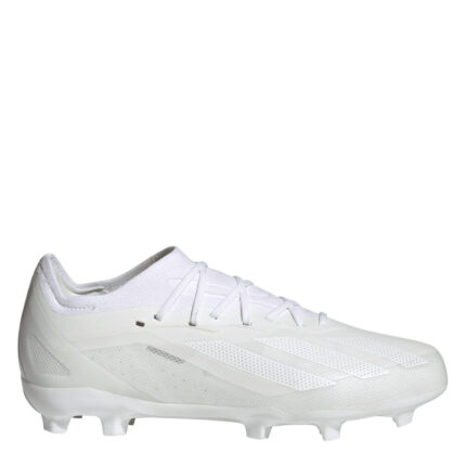 adidas X Crazyfast Junior Firm Ground Football Boots – White/White