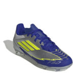 adidas F50 Junior Firm Ground Football Boots – Silver/Blue – view 3