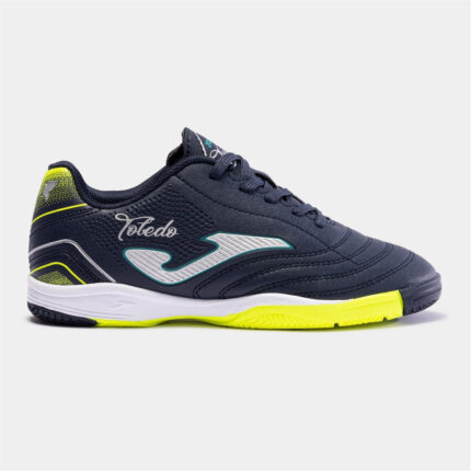 Joma Toledo Low Top Flat Heel Junior Indoor Football Boots – Navy/White/Yllw