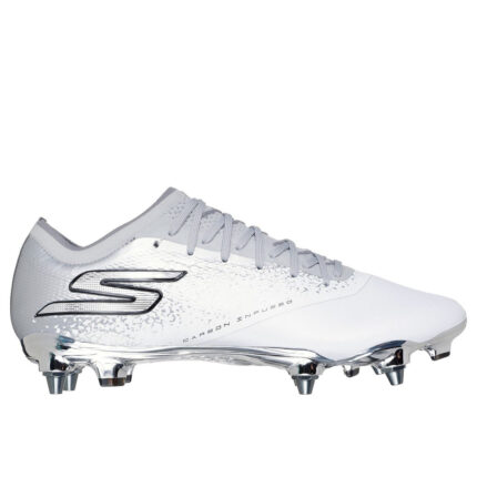 Skechers Razor Soft Ground Football Boots – White/Silver