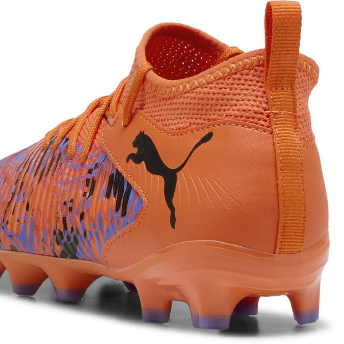 Puma Future 8 Junior Firm Ground Football Boots – Orange/Black – view 5