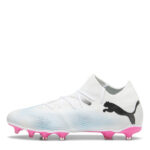 Puma Future 7 Firm Ground Football Boots – White/Blk/Pink – view 2