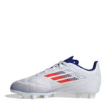 adidas F50 Junior Firm Ground Football Boots – White/Red/Blue – view 2
