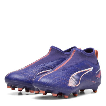 Puma Ultra Junior Firm Ground Football Boots – Purple/Wht/Org