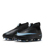 Nike Zoom Mercurial Superfly 10 Junior Firm Ground Football Boots – Black/Blue – view 4