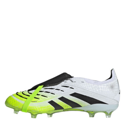 adidas Predator Junior Firm Ground Football Boots – White/Blk/Lemon – view 2