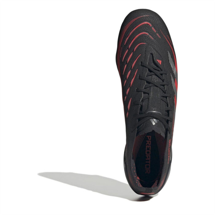 adidas Predator Firm Ground Football Boots – Black/Grey - Image 5