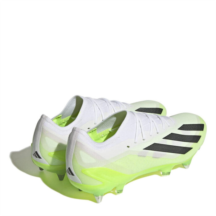 adidas X Crazyfast Soft Ground Football Boots – Wht/Blk/Lemon – view 4