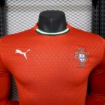 Mens Portugal 2025/26 Home Long Sleeve Jersey Player Version 6
