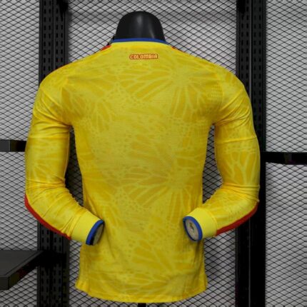 Mens Colombia 2026 World Cup Home Long Sleeve Jersey Player Version 1