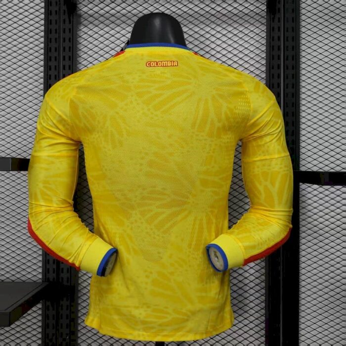 Mens Colombia 2026 World Cup Home Long Sleeve Jersey Player Version 1