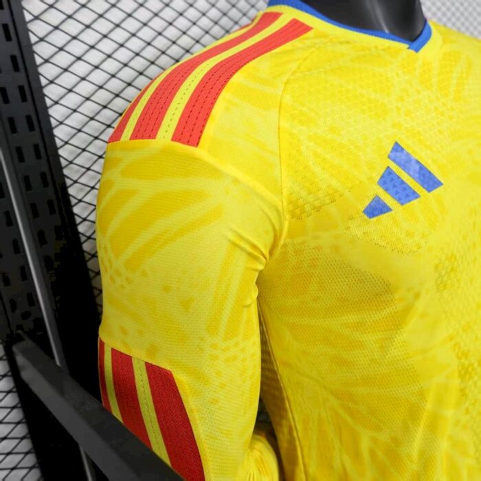 Mens Colombia 2026 World Cup Home Long Sleeve Jersey Player Version 6