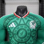 Mens Mexico 2026 World Cup Home Jersey Long Sleeve Jersey Player Version 9