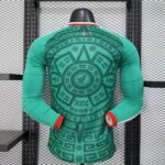 Mens Mexico 2026 World Cup Home Jersey Long Sleeve Jersey Player Version 1