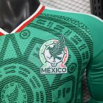 Mens Mexico 2026 World Cup Home Jersey Long Sleeve Jersey Player Version 3