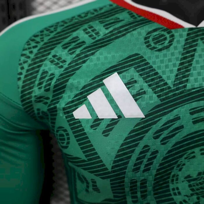 Mens Mexico 2026 World Cup Home Jersey Long Sleeve Jersey Player Version 2