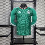 Mens Mexico 2026 World Cup Home Jersey Long Sleeve Jersey Player Version 10