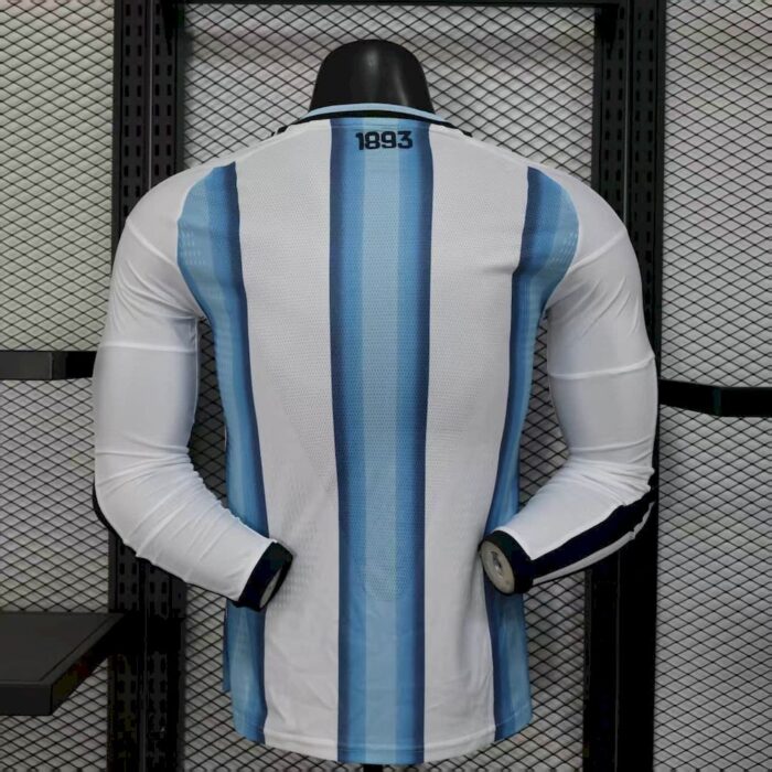 Mens Argentina 2026 World Cup Home Long Sleeve Jersey Player Version 1