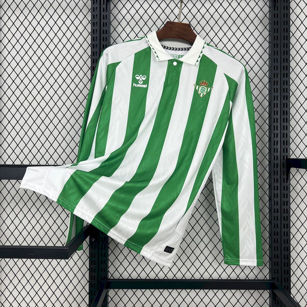 2024121106110385.jpg Mens Real Betis 2024/25 Home Long Sleeve Jersey
