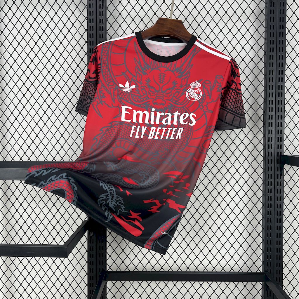 2024120515261490.jpg Mens Real Madrid 2024/25 Red and black dragon Jersey