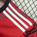 Mens Real Madrid 2024/25 Red and black dragon Jersey 2