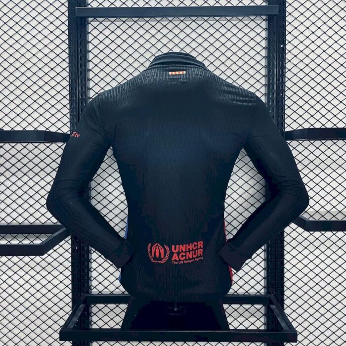 Mens Barcelona 2024/25 Away Long Sleeve Jersey Player Version 1