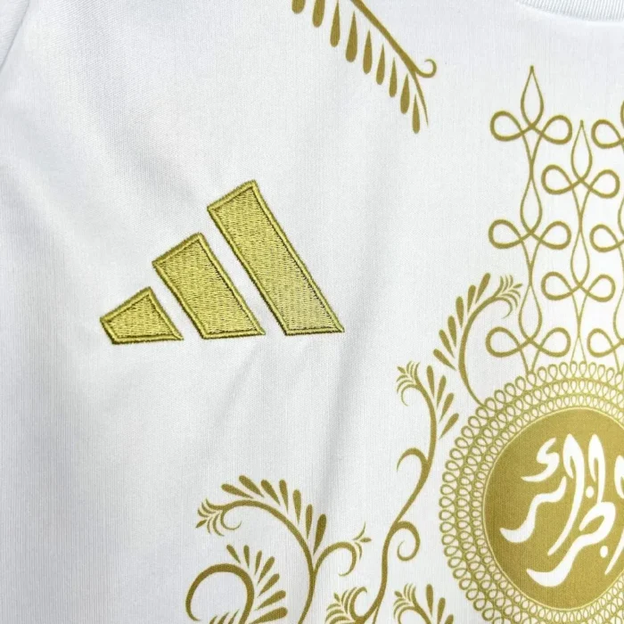 Mens Algeria 2024/25 Karakou White gold Jersey 2