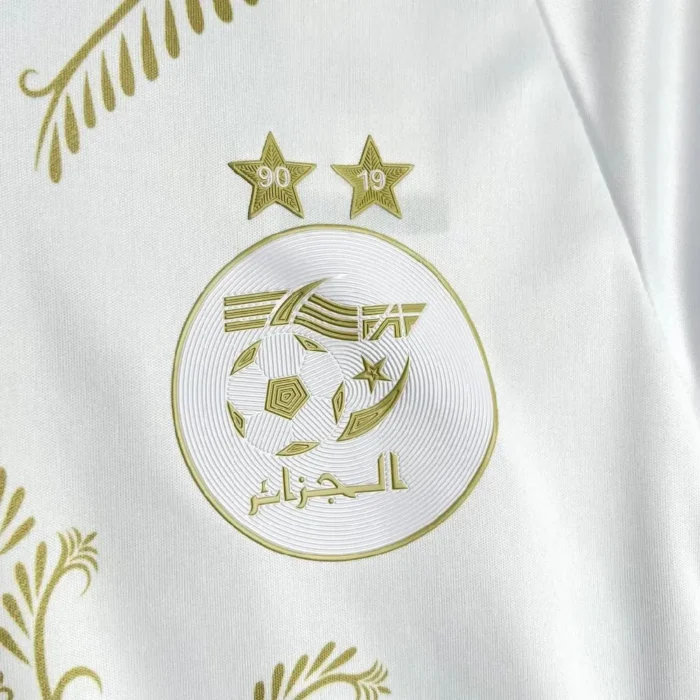 Mens Algeria 2024/25 Karakou White gold Jersey 3