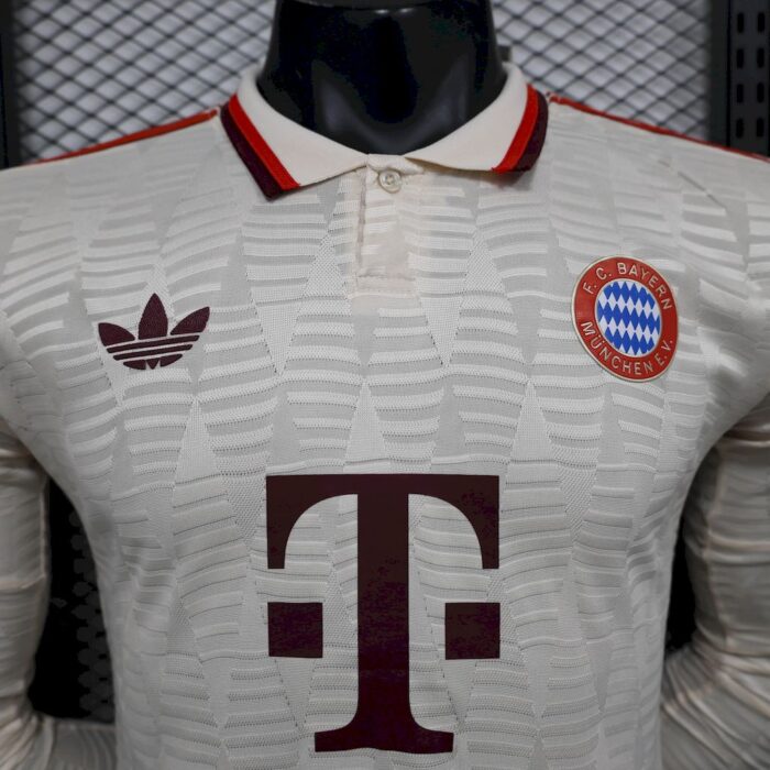 Mens Bayern Munich 2024/25 Third Long Sleeve Jersey Player Version 6