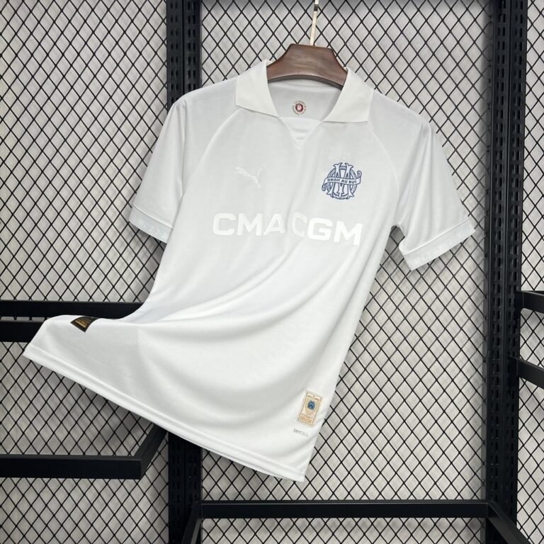 Mens Olympique de Marseille 125th Anniversary white Jersey
