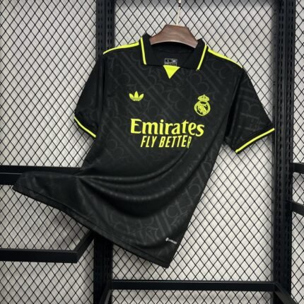 Mens Real Madrid 2024/25 X BLACK AND NEON UNIQUE Jersey