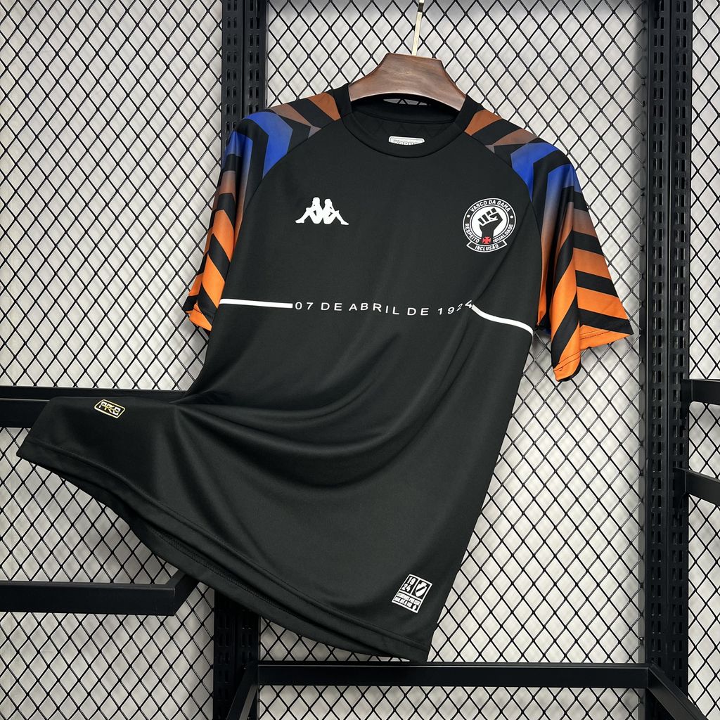 2024101521532835.jpg Mens Vasco Da Gama 2024/25 Kappa Warm-up Black Jersey