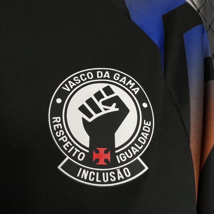Mens Vasco Da Gama 2024/25 Kappa Warm-up Black Jersey 3