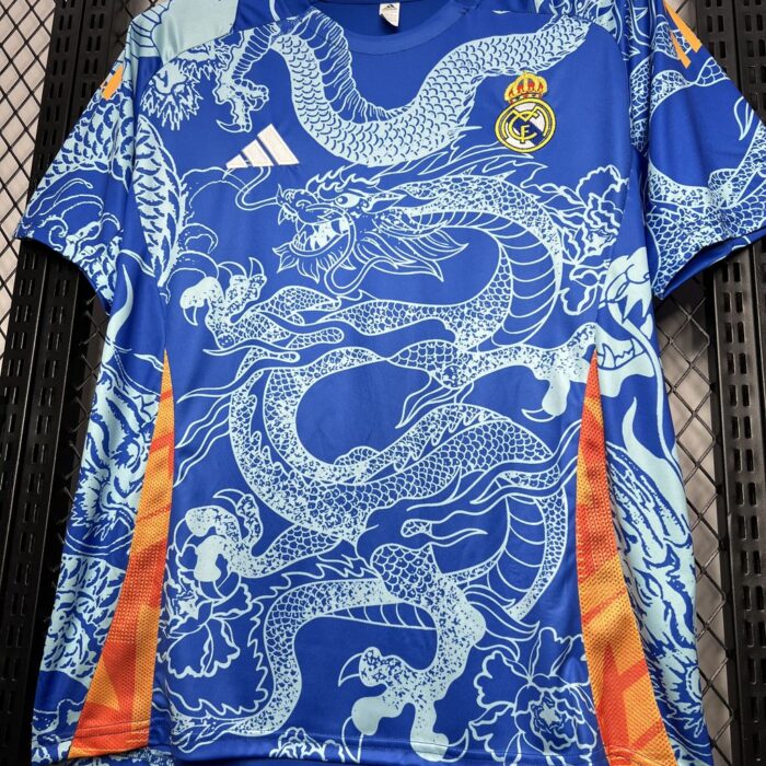 Mens Real Madrid 2024/25 Blue Dragon Jersey 2