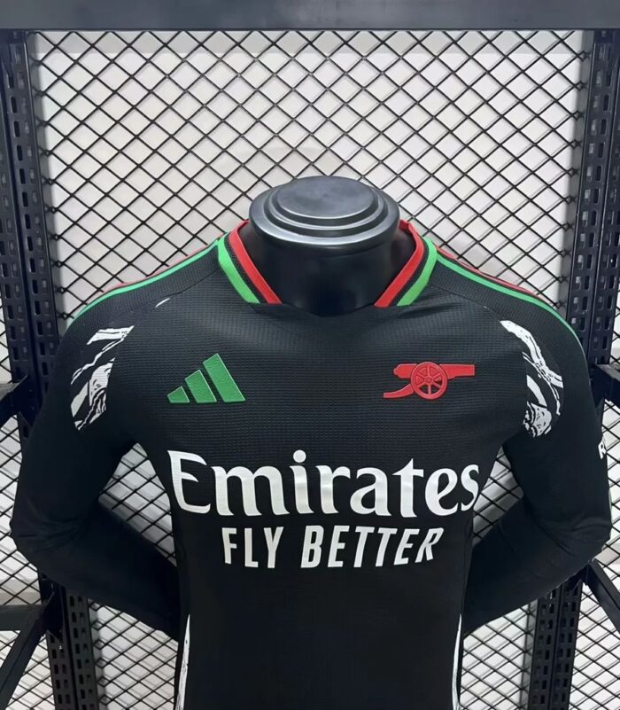 Mens Arsenal 2024/25 Away Long Sleeve Jersey Player Version 2
