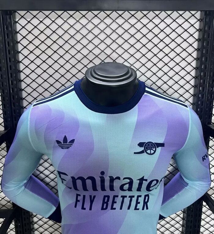 Mens Arsenal 2024/25 Third Long Sleeve Jersey Player Version 2