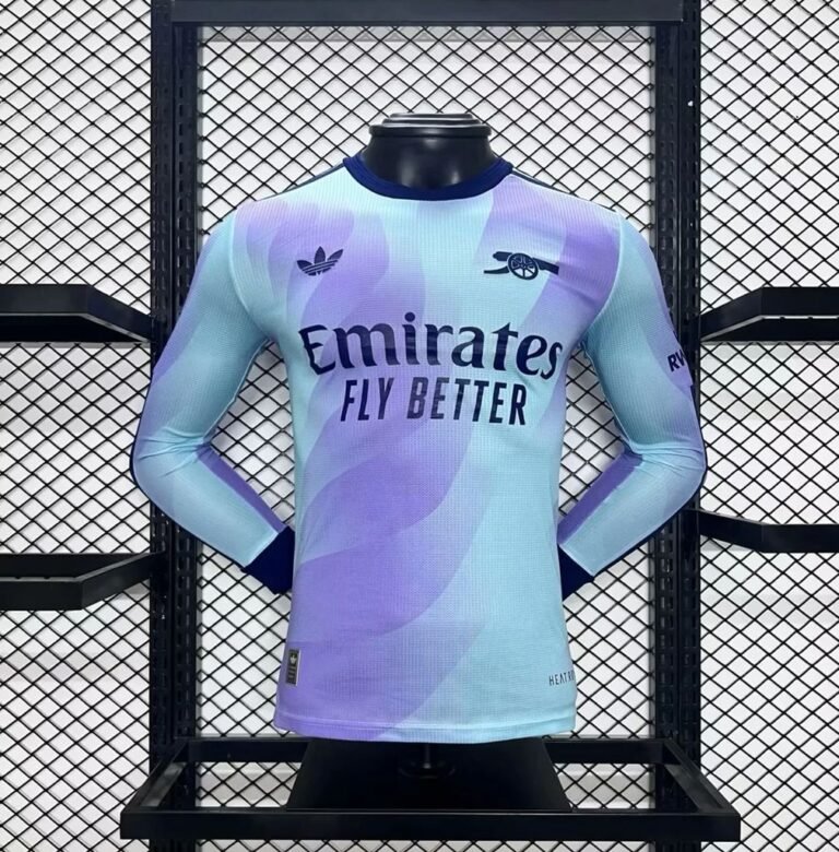Mens Arsenal 2024/25 Third Long Sleeve Jersey Player Version