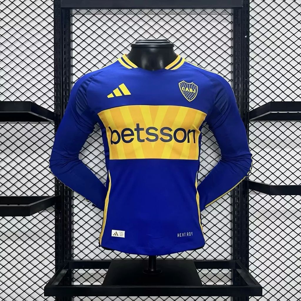 2024091411070538.jpg Mens Boca Juniors 2024/25 Home Long Sleeve Jersey Player Version