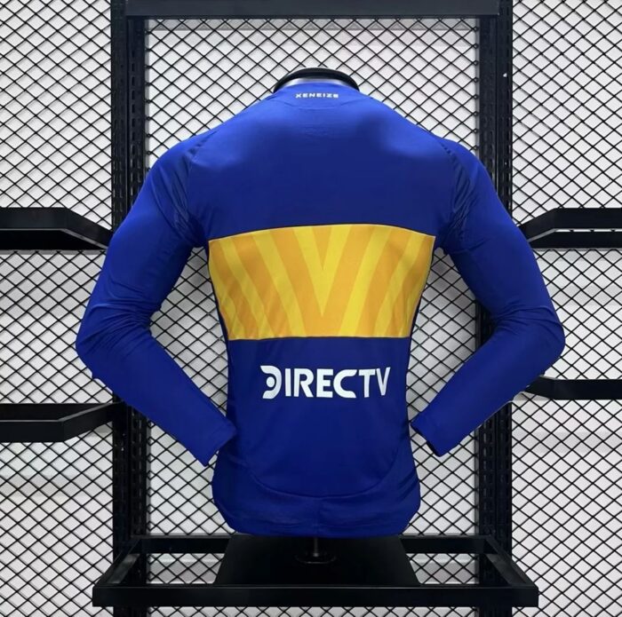 Mens Boca Juniors 2024/25 Home Long Sleeve Jersey Player Version 1