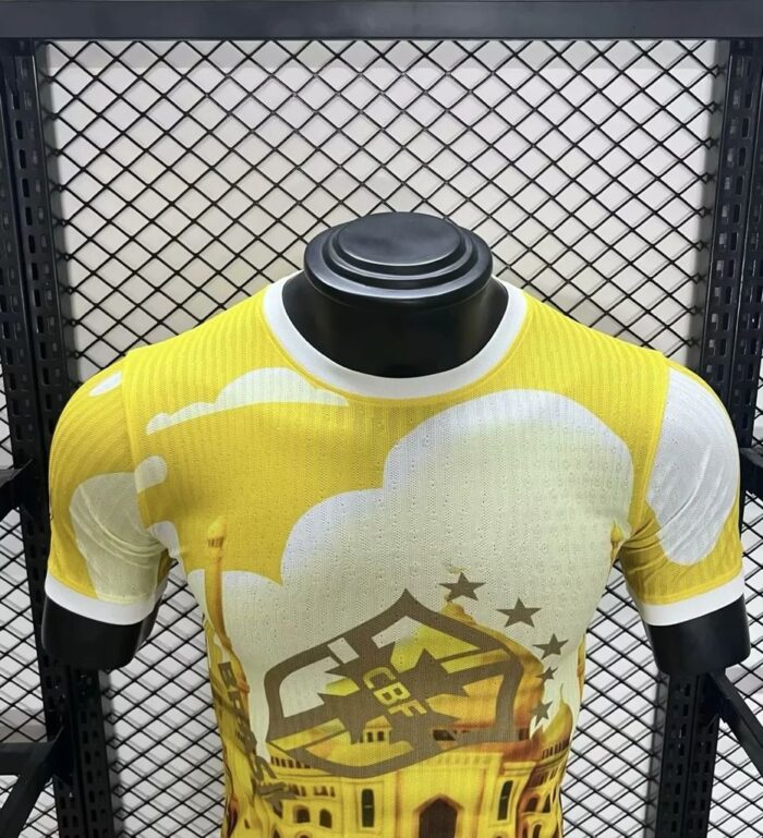 Mens Brazil 2024/25 Yellow Jersey Player Version 2